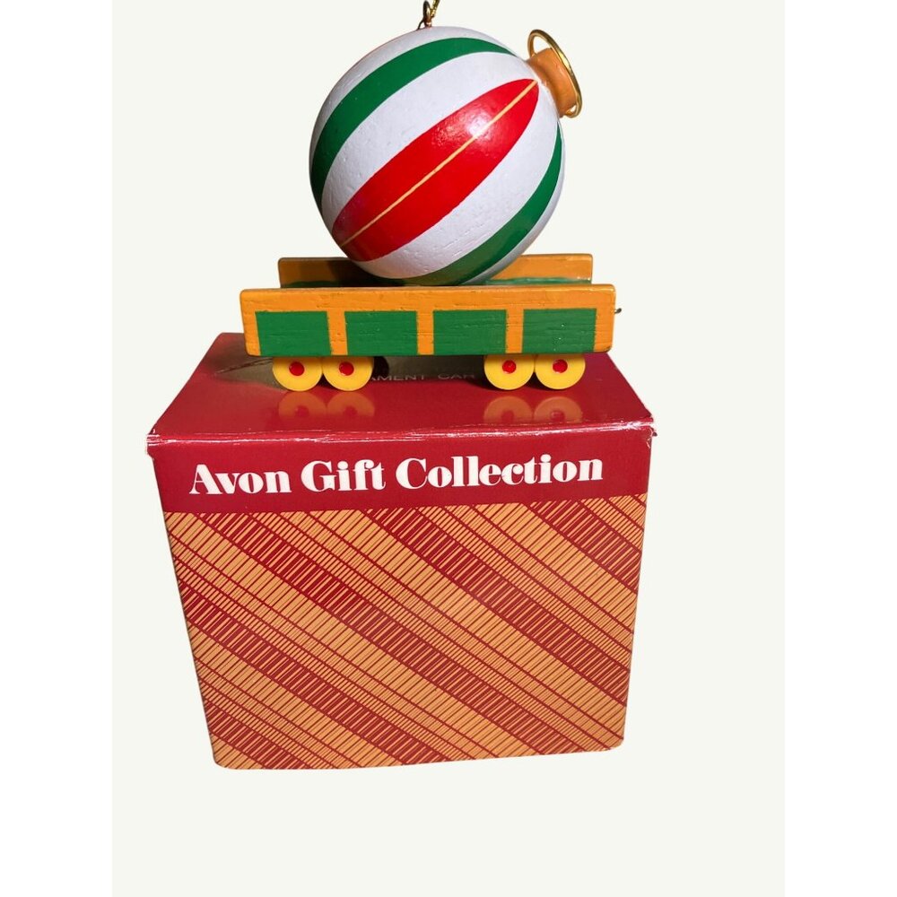 Avon Gift Collection Christmas Train Ornament Car